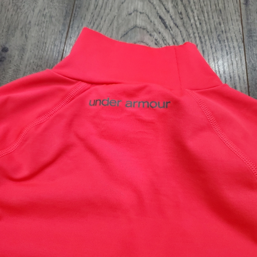 Under Armour | Bright Pink Fitted Cold Gear Pullover Long Sleeve Activewear - Picture 6 of 6